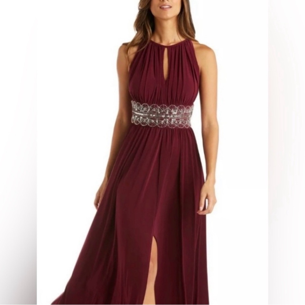R & M Richards Gown Dress      Size: 14 * Color: Merlot